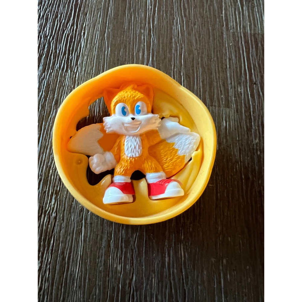 Sonic the Hedgehog 2 Movie Tails Spinner McDonald's Happy Meal Toy 2022 Yellow